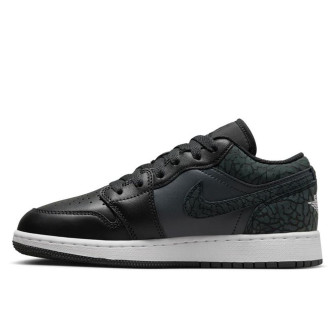 Air Jordan 1 Low SE Kids Shoes ''Black Elephant'' (GS)