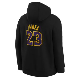 Nike NBA LA Lakers Lebron James City Edition Kids Hoodie ''Black'' 